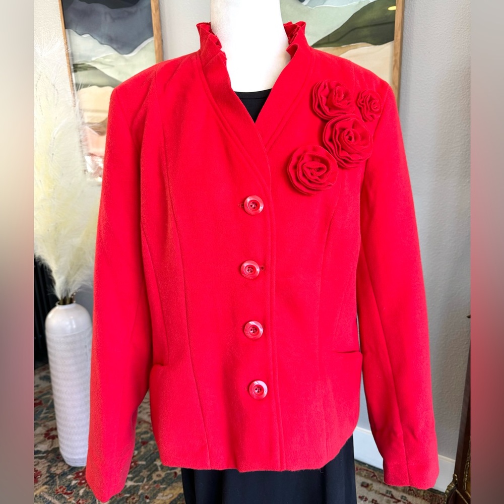 Spense Scarlet Red Rose Jacket